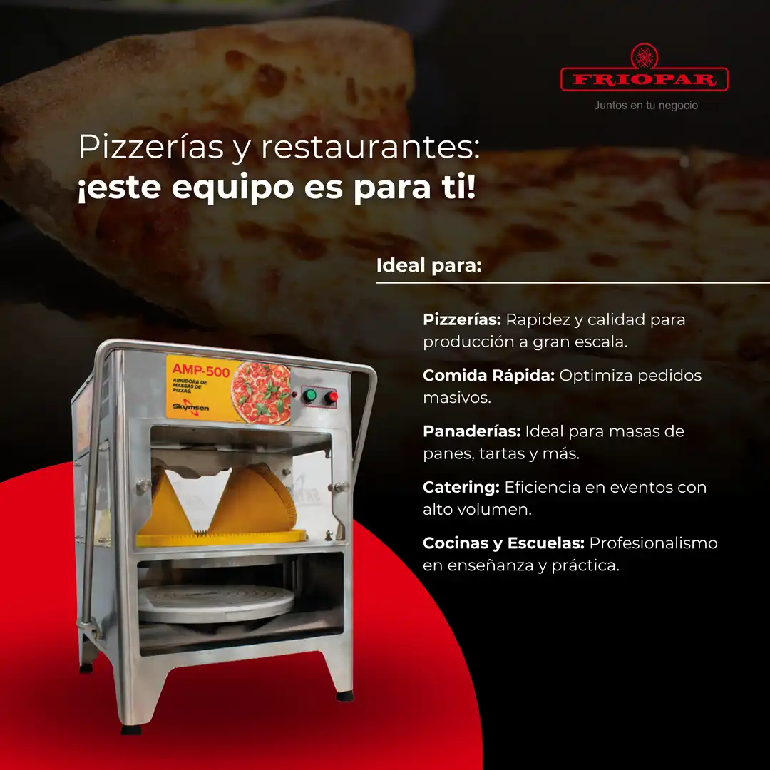 ABRIDORA DE MASA DE PIZZA SKYMSEN AMP-400 220V - Imagen 2