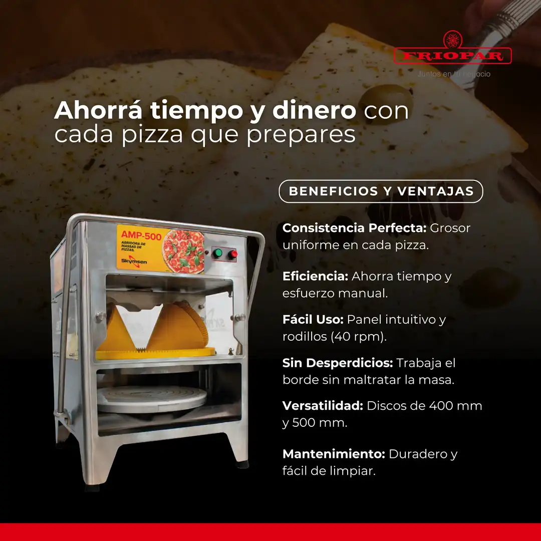 ABRIDORA DE MASA DE PIZZA SKYMSEN - Imagen 4