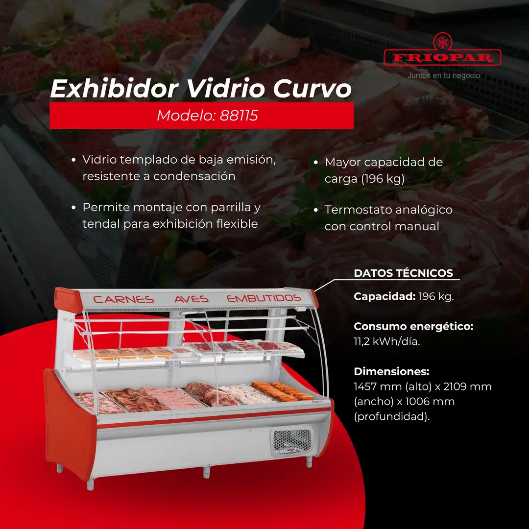 EXHIBIDOR DE VIDRIO CURVO LUXURY - Imagen 2
