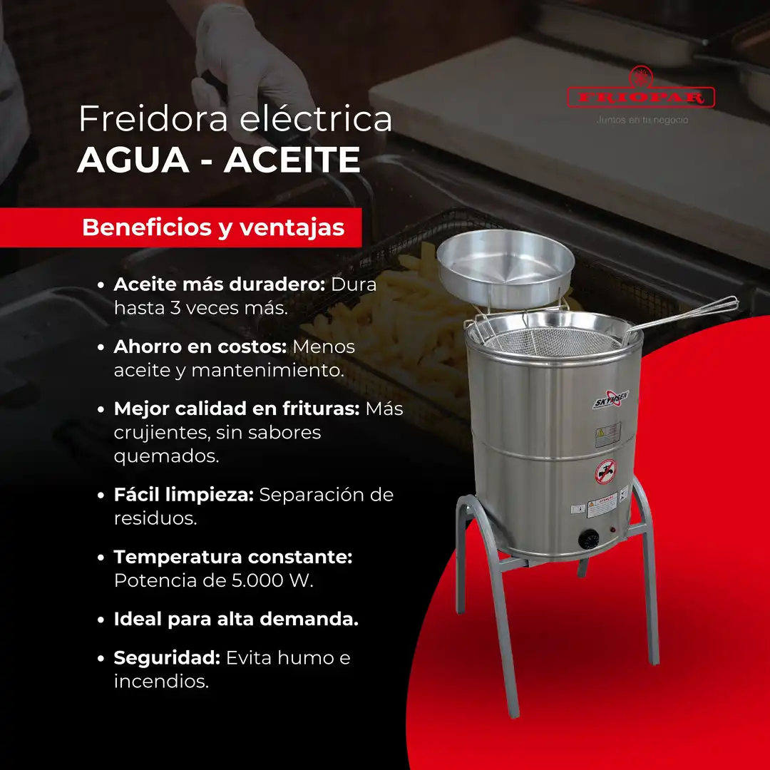 Freidora eléctrica agua y aceite SKYMSEN - Imagen 2