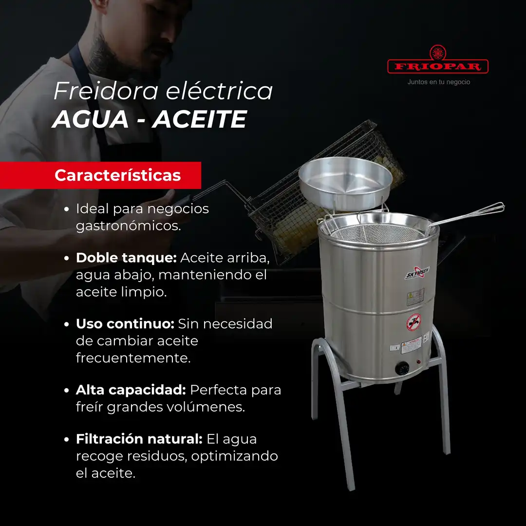 Freidora eléctrica agua y aceite SKYMSEN